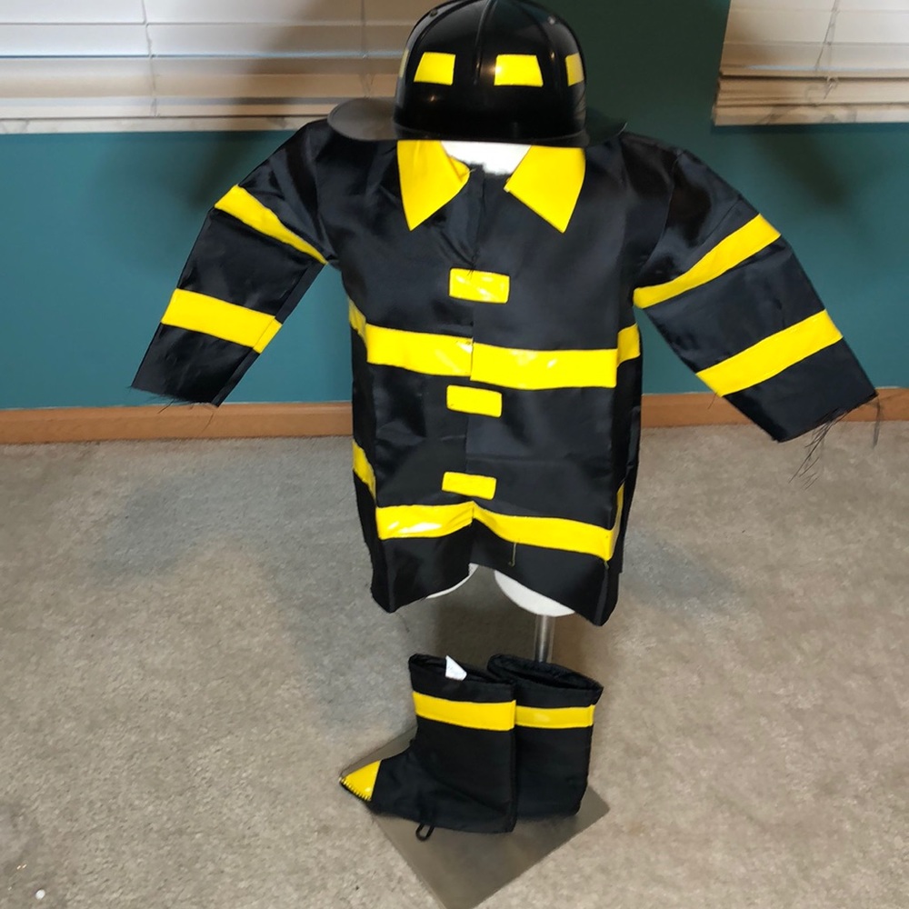 COSTUME - Fire Chief Coat, Hat & Boot Tops 3T-4T